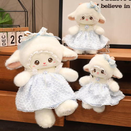 Little Lamb Plush Doll Birthday Gift for Girls Girlfriend Valentine's Day Gift for Girls Plush Toy Cloth Doll Nina Little Lamb 25 cm