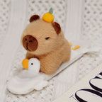 Capybara & Pappa Ring Capybara Plush Bracelet & Doll Plush Toy Groundhog Children's Wrist Pendant Green Capybara Pappa Ring 25*10 cm