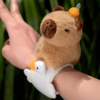 Capybara & Pappa Ring Capybara Plush Bracelet & Doll Plush Toy Groundhog Children's Wrist Pendant Green Capybara Pappa Ring 25*10 cm