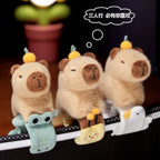 Capybara & Pappa Ring Capybara Plush Bracelet & Doll Plush Toy Groundhog Children's Wrist Pendant Green Capybara Pappa Ring 25*10 cm